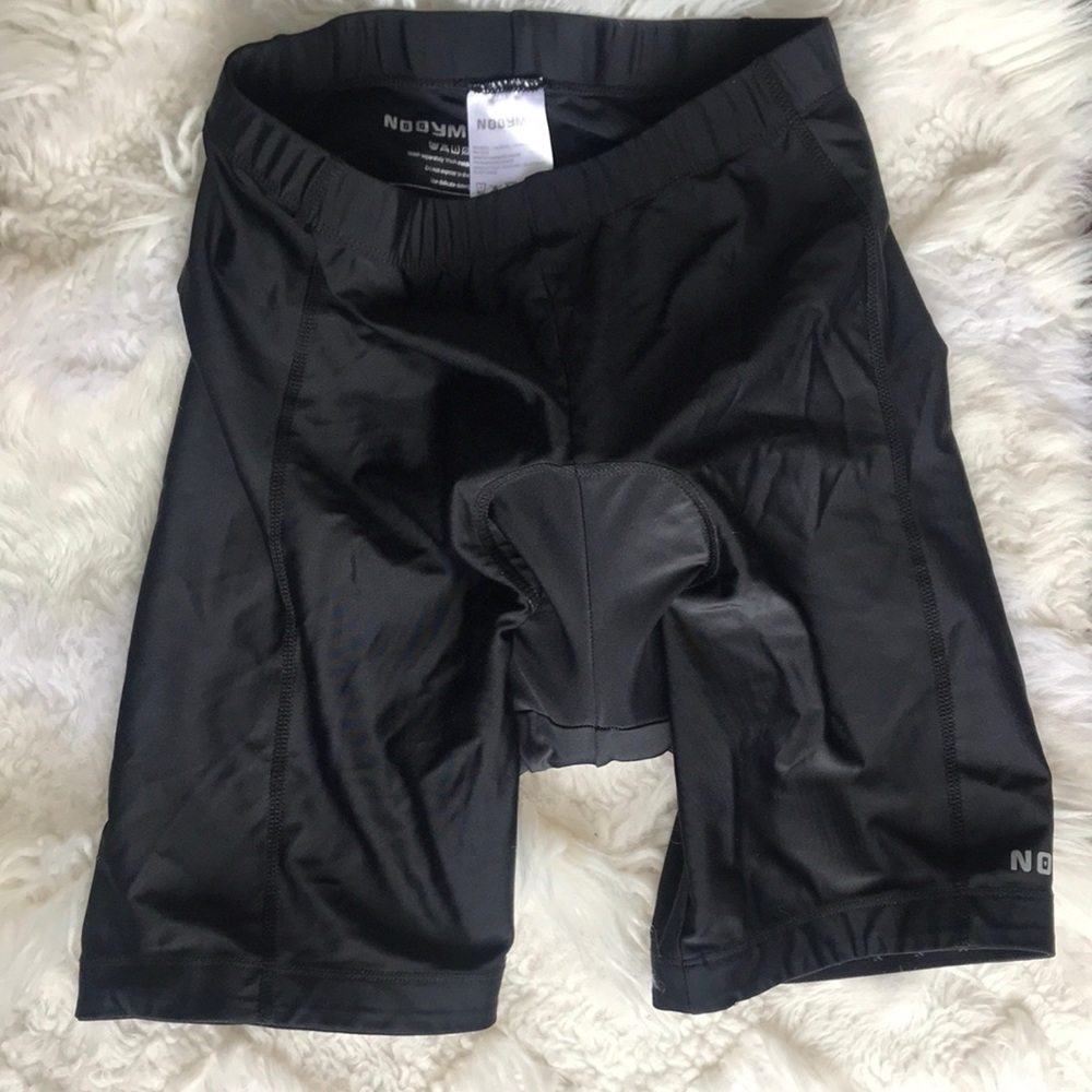 Nooyme mens black padded bikers shorts size M